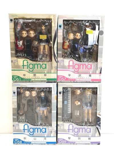 JL13abil0510/【未使用品】マックスファクトリー けいおん! figma 中野梓 平沢唯 秋山澪 琴吹紬 アクションフィギュア 箱汚れあり 現状品
