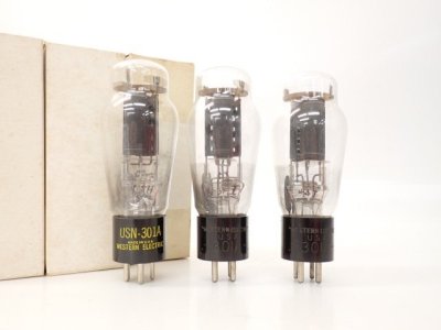 Western Electric ウエスタンエレクトリック 真空管 水銀整流管 301A USN-301A 3本セット 箱付き □ 765C0-9