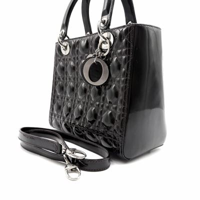 1円【高級品】Dior ディオール レディディオール 2WAY ハンドバッグ ショルダーバッグ ブラック カナージュ レディース