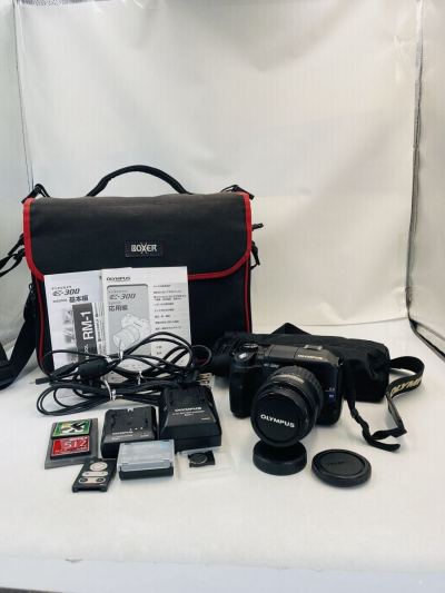 ＊ OLYMPUS E-300 オリンパス デジタル一眼レフカメラ デジタルカメラ 14-45mm 撮影機器 オールドデジカメ 付属品画像参照 通電確認済