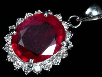 UL18713SS【1円～】新品仕上【RK宝石】≪RUBY≫ 天然ルビー 特大5.446ct 極上ダイヤモンド 0.85ct Pt900 高級ペンダントヘッド ネックレス
