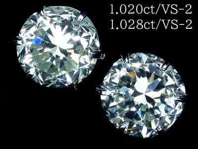 IVM18740SS【1円～】新品【RK宝石】≪DIAMOND≫ 極上ダイヤモンド【VS-2】特大 1.028ct / 1.02ct Pt900 超高級 一粒ダイヤ ピアス