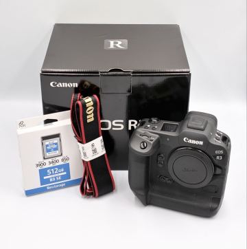 【8096 新】1円スタート Canon キャノン カメラ ミラーレス一眼カメラ EOS R3 ボディ ブラック 動作未確認 512GB メモリーカード