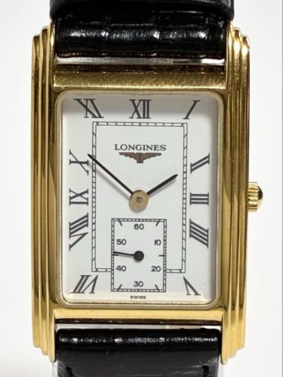 W534 1円〜 極美品 LONGINES La Grande Classique ロンジン 腕時計 L4.689.2 QZ レクタンギュラー メンズ スモセコ ローマン 動作確認済