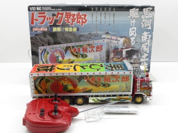 n58971-oe ジャンク○スカイネット RC 1/32 トラック野郎 故郷特急便 アオシマ ※イルミ点灯のみ確認済み [069-260814]
