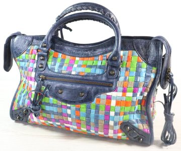 【ト足】バレンシアガ BALENCIAGA マルチカラー ザ・シティ ハンドバッグ ショルダーバッグ イタリア製 115748.001013 CD887CMM67