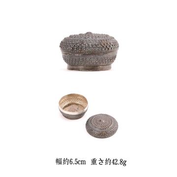 茶合 銀製 茶道具 煎茶道具 香合 茶入 唐物 時代物 純銀刻印なし （鉄瓶 急須 唐物 南蛮 茶壺）