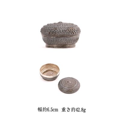 茶合 銀製 茶道具 煎茶道具 香合 茶入 唐物 時代物 純銀刻印なし （鉄瓶 急須 唐物 南蛮 茶壺）