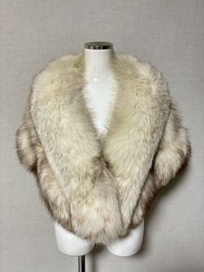 ■ブルーフォックス■大判ショール■43cmｘ116cm■