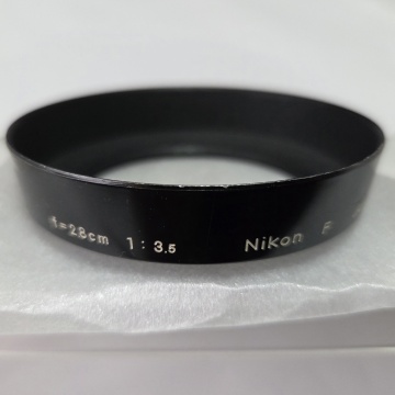 希少 ニコン Nikon NIKKOR-H f=2.8cm 1:3.5用レンズフード初期「f=2.8cm 1:3.5 Nikon F刻印」 目立つキズ、歪み等なしレンズへの装着良好
