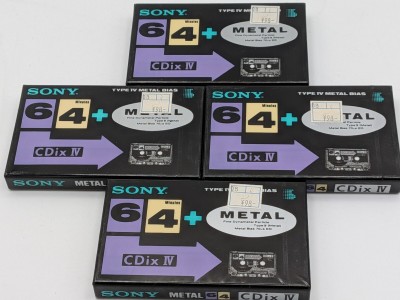 【新品】 SONY CDix Ⅳ メタルテープ ソニー カセットテープ メタルポジション4本セット まとめ まとめ売り METAL IV