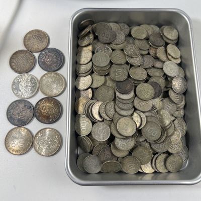 【8/38AP】 記念硬貨 1000円 9枚 100円 418枚
