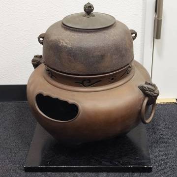 茶道具 唐銅 朝鮮風炉 風炉師 一ノ瀬宗辰 茶釜