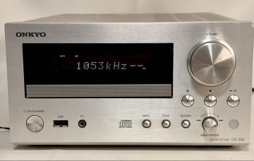 ONKYO CR-555 CDレシーバー 純正リモコン RC-849S付 通電確認済 CDデッキ アンプ 現状品