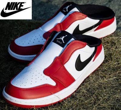 新品 26.0cm ナイキ ゴルフ ミュール エア ジョーダン JORDAN シカゴ サンダル シューズ 赤 白 黒 未使用 本物 正規品 FJ1214-101