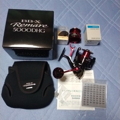 超美品 数等程度 シマノ 18 BB-X レマーレ 5000DHG スプール付 カスタムハンドルノブ付