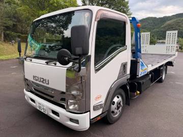 いすゞエルフ平成27年フルフラトップ積載車,MT6速, ICターボ,最大積載量2800kg 車検,ETC,ナビ、ラジコン 付きワイド 群馬県前橋市より