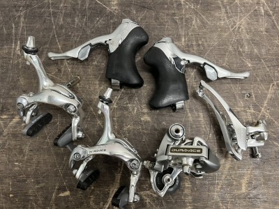 SHIMANO シマノ DURA-ACE デュラエース 7400系 コンポーネント 6点セット (STIレバー / 前後ディレイラー / 前後ブレーキキャリパー)