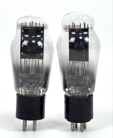 AZ-188 名球 WE VT-52 真空管 2本セット Western Electric 出力三極管 スーパー45 オーディオ ビンテージ 当時物 ウエスタンエレクトリック