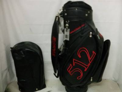 512 STYLE 9.0型 アスリートスタッフ★中古/超希少★(WHxRED)ゴルフ キャディバック