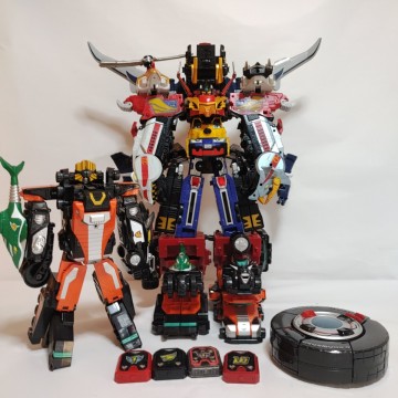 戦隊 DX合体ロボ 当時物 まとめて セット 炎神戦隊ゴーオンジャー オーG12 BANDAI ジャンボエール キョウレツオー 全合体 炎神魂