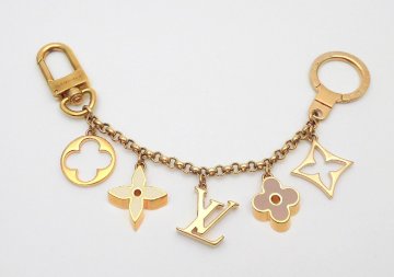 LOUIS VUITTON M65111 フルール ドゥ モノグラム バッグチャーム キーリング キーホルダー 小物 ブランド ルイヴィトン 1円～　D0885