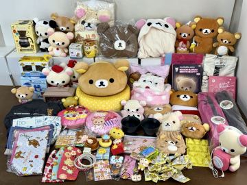 RR807)ジャンク リラックマ グッズ 大量セット まとめ売り 雑貨 おもちゃ インテリア 食器 グラス バッグ ポーチ 等 コリラックマ San-X