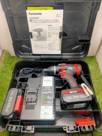 ☆【1円スタート】パナソニック Panasonic インパクトドライバー 18/14.4V レッド EZ75A9LJ2F-R 未使用ですが傷ありAランク