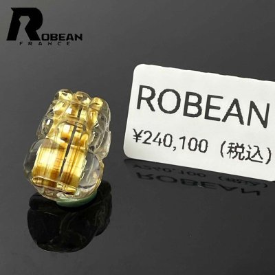 【限定一点】EU製★ROBEAN・極!極満針ルチルクォーツ・猫目貔貅ペンダント★パワーストーン 天然石 15.2*11.7*8.9mm k1108268