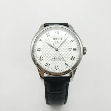 4815△ [ティソ] TISSOT 腕時計 ル・ロックル オートマティック パワーマティック80 シルバー文字盤 レザー T0064071603300 【0803】