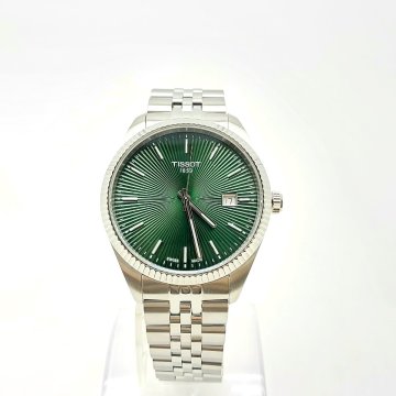 4847★ TISSOT/ティソ 腕時計 バラード 40mm T1564101109100 アナログ クオーツ メンズ グリーン文字盤【0803】