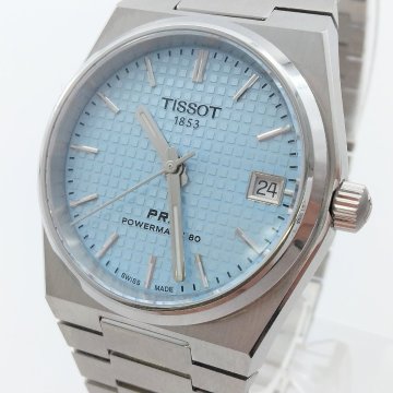 4842 ■ ティソ/TISSOT 腕時計 ピーアールエックス パワーマティック80 T137.207.11.351.00 100ｍ防水 ユニセックス アイスブルー 【0803
