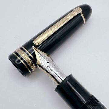 MONTBLANC モンブラン MEISTERSTUCK マイスターシュテュック No.149 万年筆 ブラックゴールド 14K 14金 吸入式 M 中字 バイカラー 中白