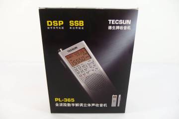 ◆未使用品 TECSUN テックサン SSB・長波対応 デジタルDSPポケット短波ラジオ PL-365 ブラック