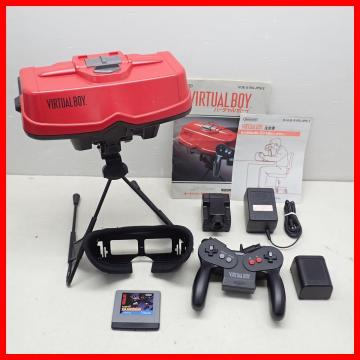 修理品 VB バーチャルボーイ 本体 VUE-001 取説付 + ACアダプター/タップ + テレロボクサー まとめてセット Nintendo VIRTUAL BOY【20