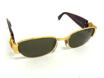 1円 GIANNI VERSACE ジャンニ ヴェルサーチ MOD.S73 COL030 メデューサ べっ甲調 サングラス メガネ 眼鏡 ゴールド系&times;ブラウン系 GE1179
