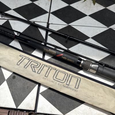 希少 SHIMANO TRITON 40 330 トライトン 40-330 人気 船 竿　海 釣具 釣り ビンテージ 保存袋付 レア 