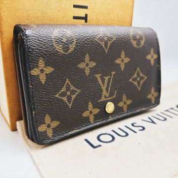 B467【ほぼ極美品】LOUIS VUITTON ルイヴィトン モノグラム ポルトモネ ビエ トレゾール L字ファスナー 二つ折り財布 M61730/CT0016