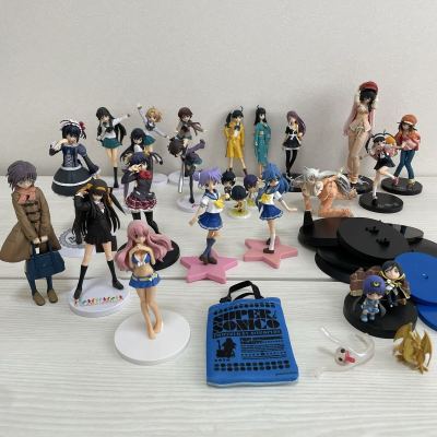 【B1410-8】美少女フィギュア 大量まとめ売り 約25体 + 台 等 化猫物語 Aチャンネル らき☆すた 涼宮ハルヒ 中二病でも恋がしたい 等 