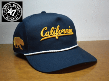 C65《未使用品》47 BRAND 47ブランド【フリーサイズ】USカレッジ CALIFORNIA GOLDEN BEARS 野球帽 帽子 キャップ USモデル