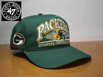 C87《未使用品》47 BRAND 47ブランド【フリーサイズ】NFL GREEN BAY PACKERS パッカーズ 野球帽 帽子 キャップ USモデル