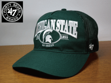 A07《未使用品》47 BRAND 47ブランド【フリーサイズ】USカレッジ MICHIGAN STATE UNIVERSITY ミシガン州立大学 帽子 キャップ USモデル