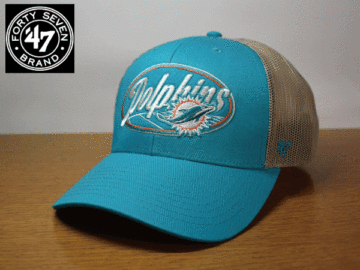 A25《未使用品》47 BRAND 47ブランド【フリーサイズ】NFL MIAMI DOLPHINS ドルフィンズ 野球帽 帽子 キャップ USモデル