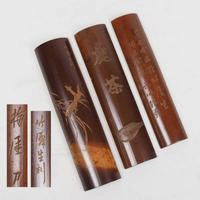 ④茶合 3点にて(在銘2点有り) 【詳細写真多数有り】煎茶道具 煎茶器 昆虫図 蟷螂