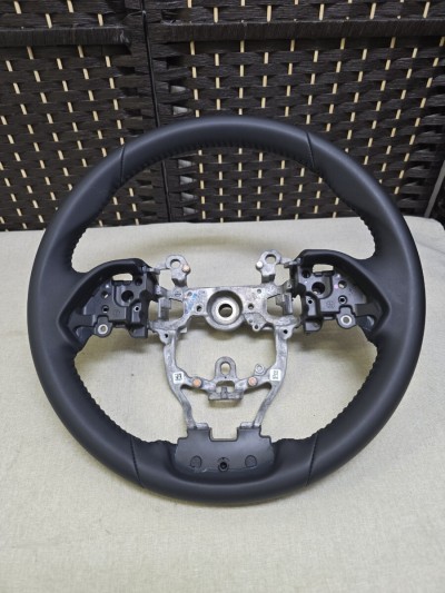 【現状品】トヨタ プリウス 50系 ステアリングホイール ハンドル 黒レザー PRIUS 50 純正形状 エアバッグ無し 現状渡し