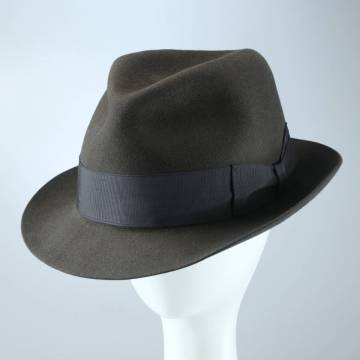GT9148//イタリア製*ボルサリーノ/Borsalino&times;銀座トラヤ帽子店/TORAYA*ファーフェルトハット/フェドーラハット/中折れ帽/ソフト帽/帽子
