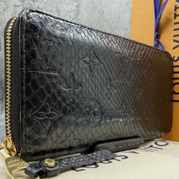 【極美品/付属品完備/定価80万/パイソン】ルイヴィトン LOUIS VUITTON モノグラム ジッピー ウォレット メンズ 長財布 ラウンドファスナー