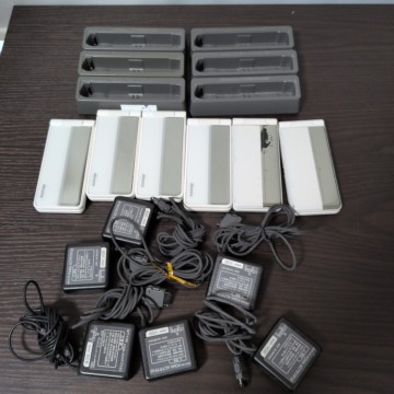 docomo P-01F P-01H 充電器 ホルダー付 ACアダプタ まとめて6セット 中古品