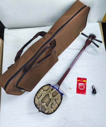 三線 ケース付 現状品_長F上-2224