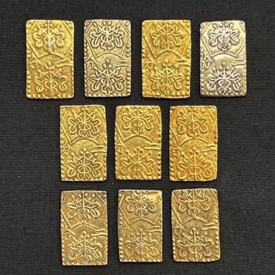 日本の古銭 明治二分判金 10枚◆おたからや【x-C31251】